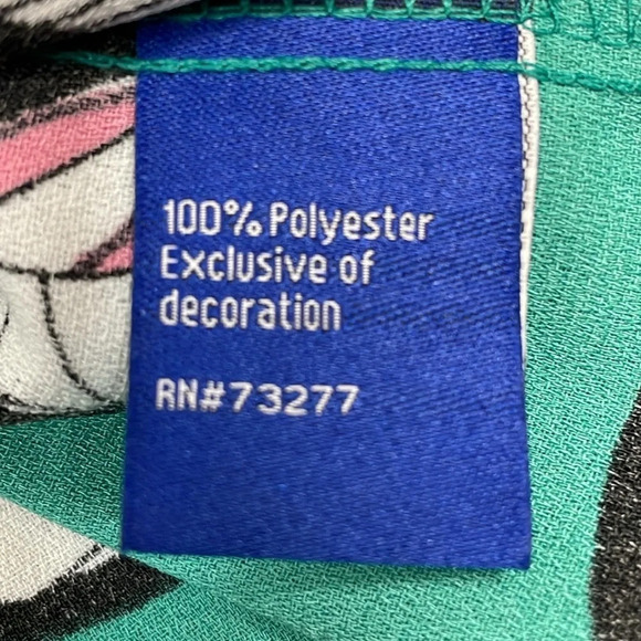 NWOT Apt. 9 3/4 Bell Sleeve Blouse Green Floral Print S - Picture 11 of 15